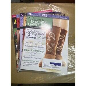 5 Bulk Creative Machine Embroidery Magazine Lot Of 5 Inspirations & Techniques